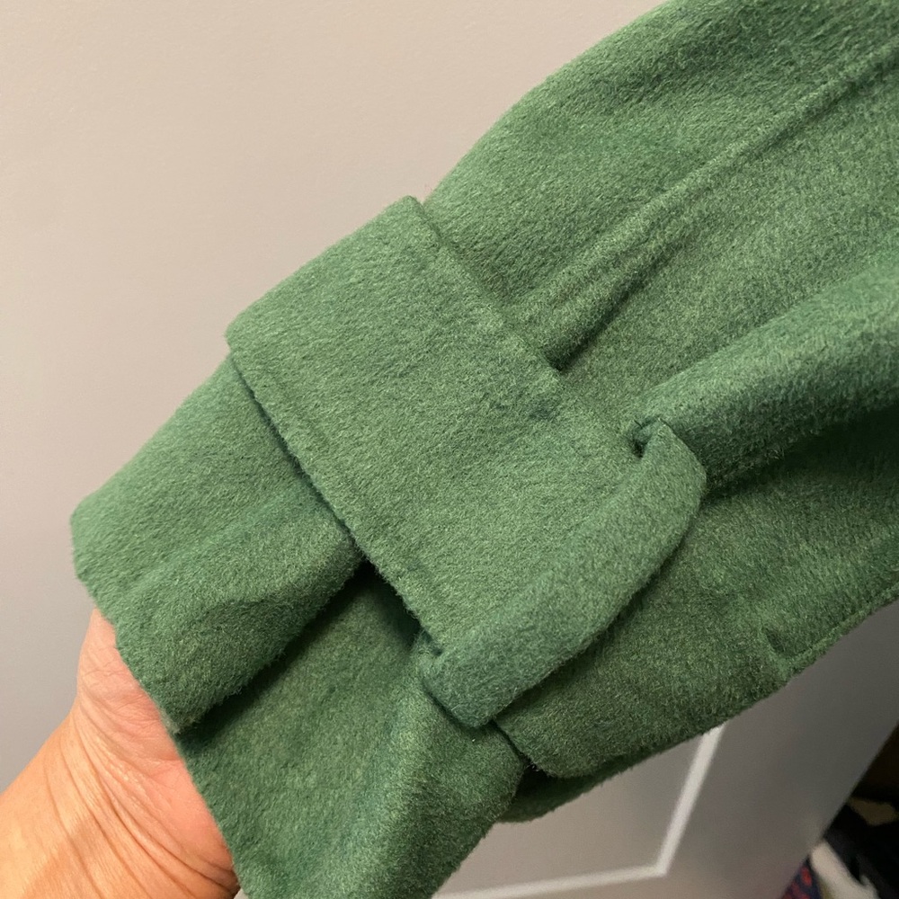 Green Zara Belted Wool Trench - Picture 5 of 7